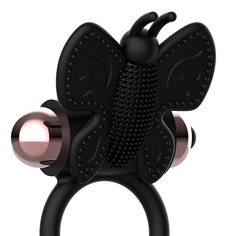 COQUETTE CHIC DESIRE - ANEL BORBOLETA COM VIBRADOR PRETO/ OURO - Imagem 4