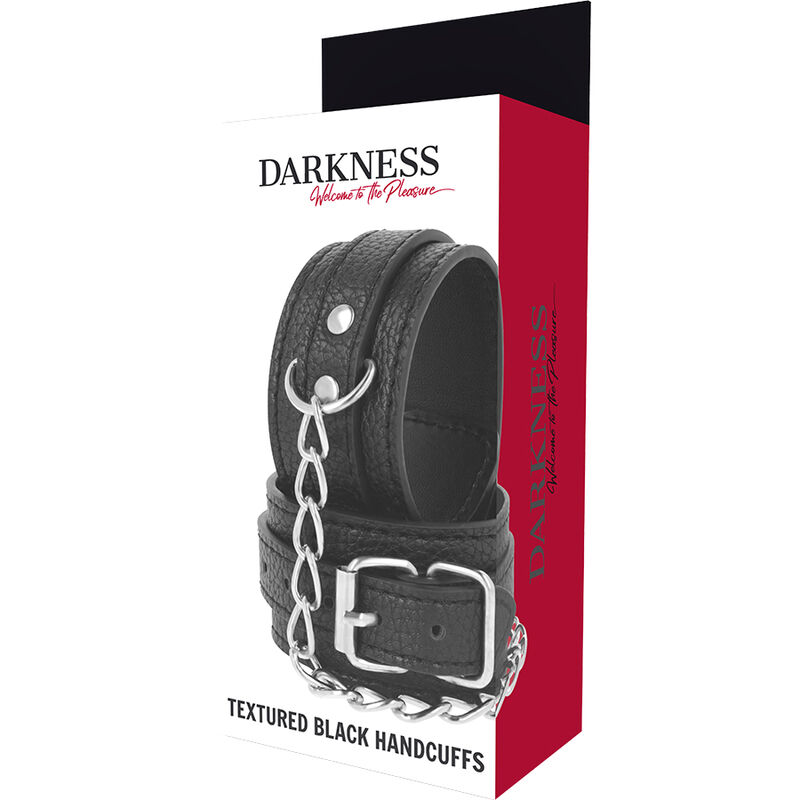 DARKNESS - ALGEMAS DE COURO TEXTURADO PRETO - Imagem 2
