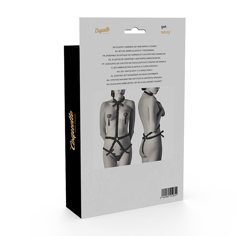 COQUETTE CHIC DESIRE - CONJUNTO DE LINGERIE COM CAPAS DE BICO DELUXE - Imagem 4