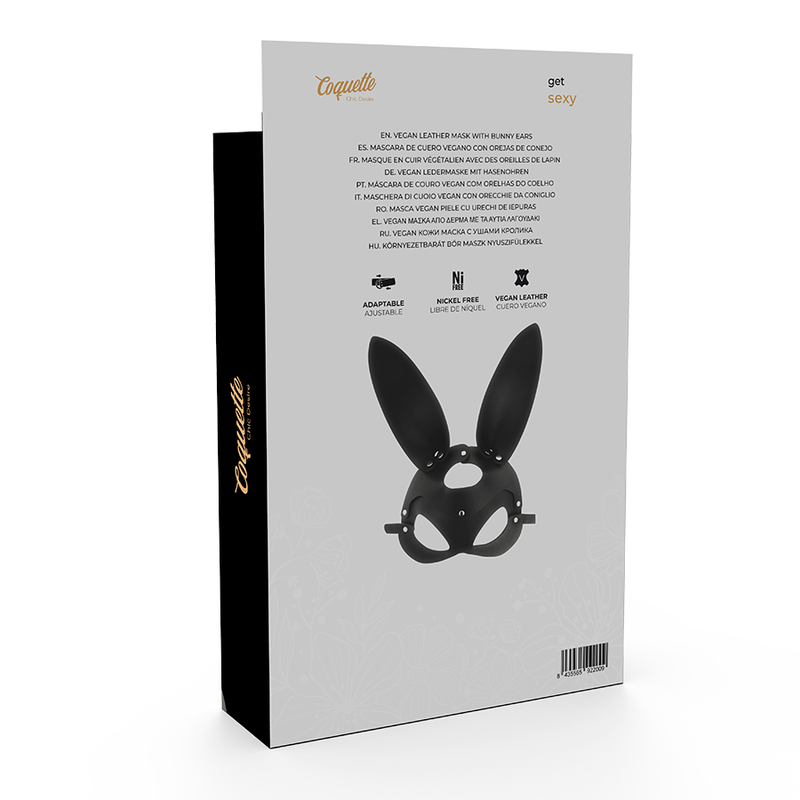 COQUETTE CHIC DESIRE - MSCARA DE COURO VEGANO COM ORELHAS DE COELHO - Imagem 3
