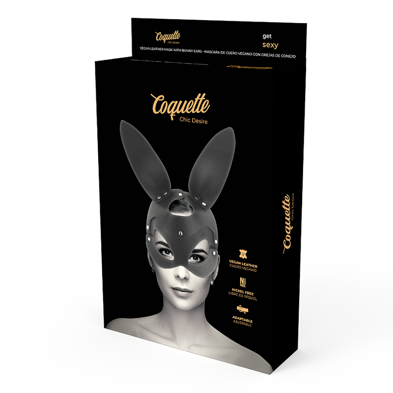 COQUETTE CHIC DESIRE - MSCARA DE COURO VEGANO COM ORELHAS DE COELHO - Imagem 2