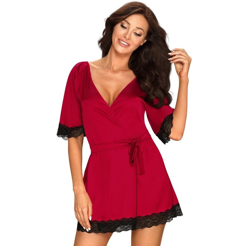 OBSESSIVE - SENSUELIA PEIGNOIR VERMELHO S/M