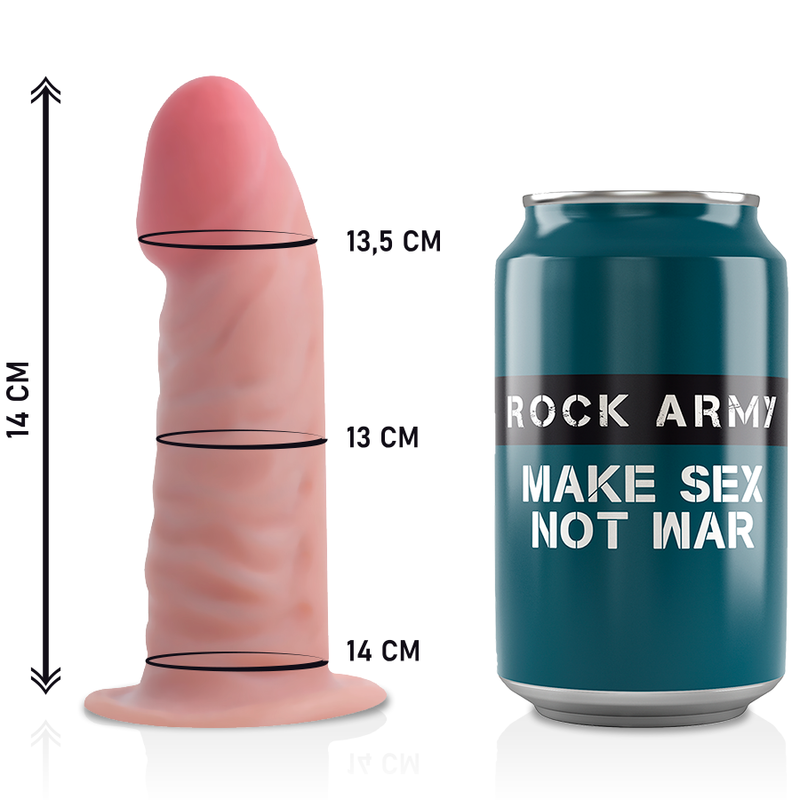 ROCKARMY - ARNÊS + DILDO REALÍSTICO TIGRE DE DUAL DENSIDADE 14 CM -O- 4.46 CM - Imagem 5