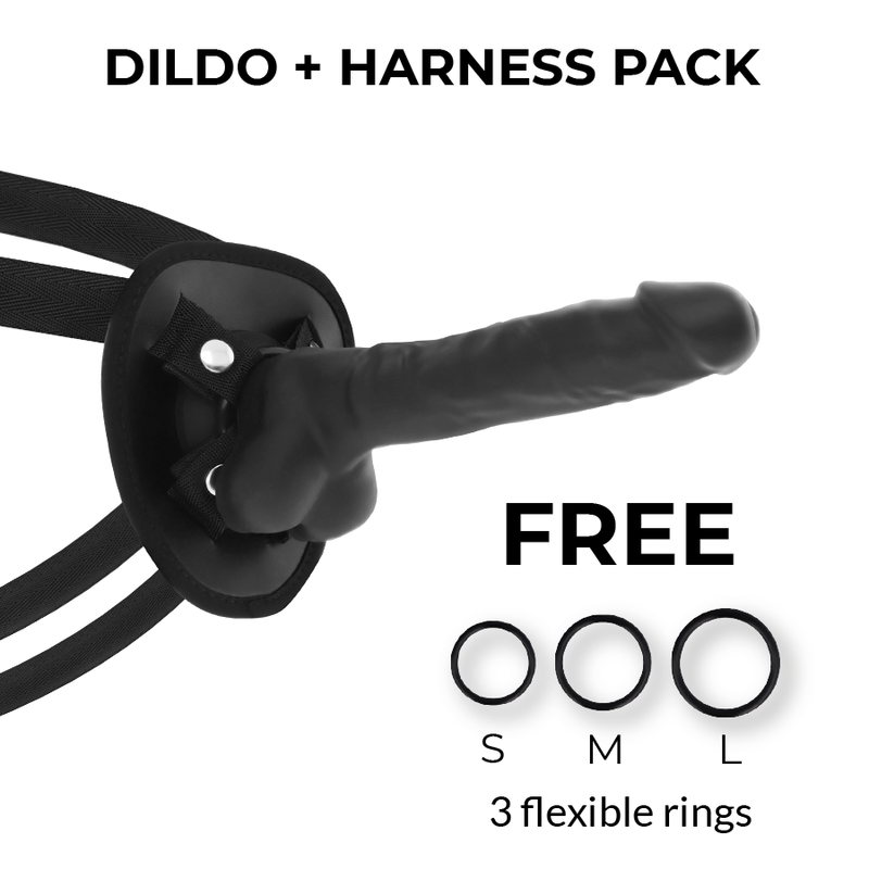 COCK MILLER - ARNÊS + DENSIDADE DE SILICONE ARTICULVEL COCKSIL PRETO 19,5 CM - Imagem 3