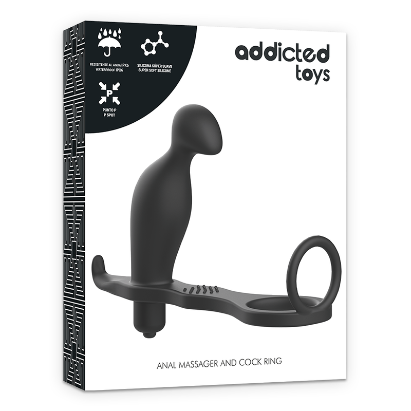 ADDICTED TOYS - PLUG ANAL - COM ANEL DE SILICONE PRETO 12 CM - Imagem 5